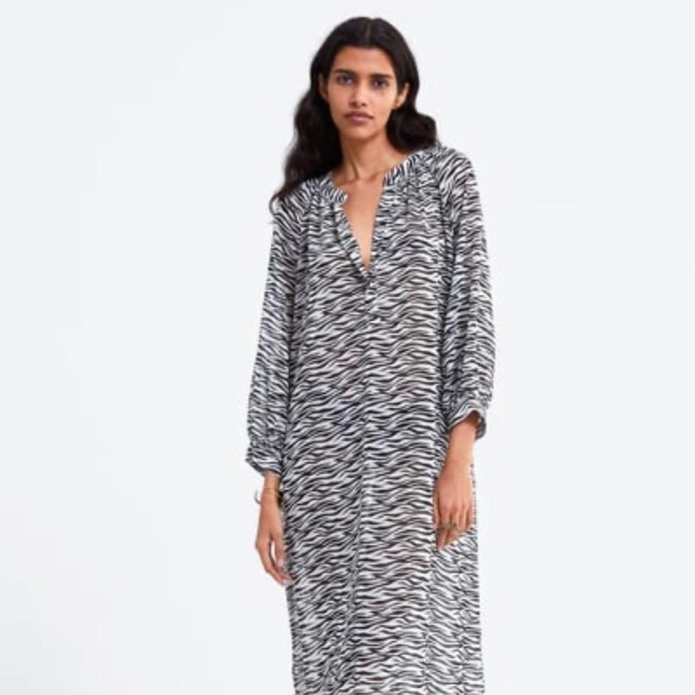 Kaftan long silky dress